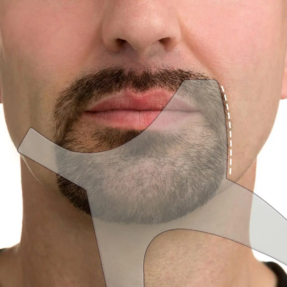 Комплект за подстригване на брада със собствените си ръце в домашни условия Универсален инструмент за прически, гребен за оформяне, фризьорски молив за кантиране на брада