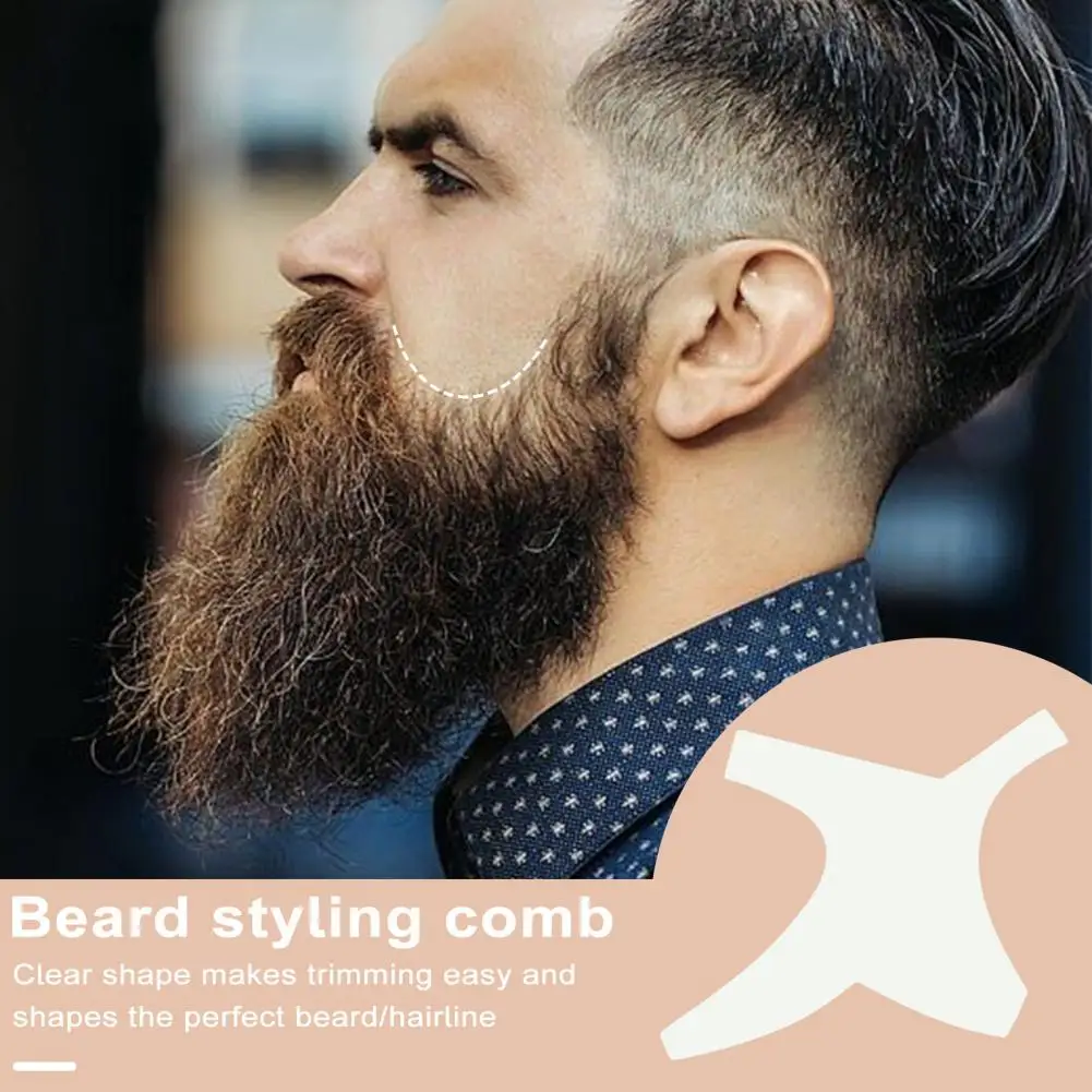Комплект за подстригване на брада със собствените си ръце в домашни условия Универсален инструмент за прически, гребен за оформяне, фризьорски молив за кантиране на брада
