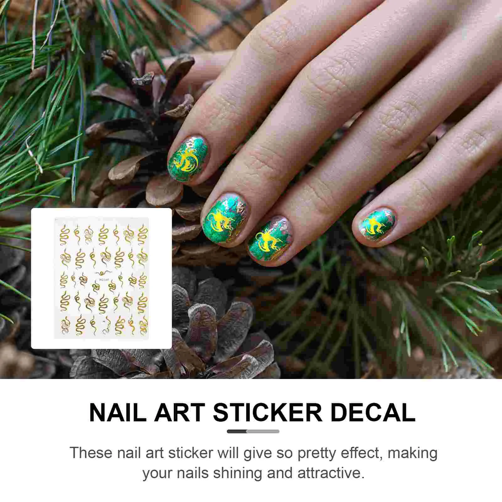 Стикери за нокти с китайски дракон, женски стикери, стикери за маникюр, декорации
