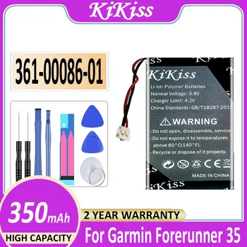 Батерия KiKiss 361-00086-01 350 ма За Garmin Forerunner 35 235 735 VIVOMOVE Акумулаторна 2-жичен Цифрова Батерия