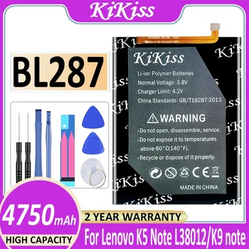 Батерия KiKiss BL287 BL261 за Lenovo K5 Note K5Note L38012/K9 Note K9Note 6,0 см /Vibe A7020 K52t38 K52e78 Bateria
