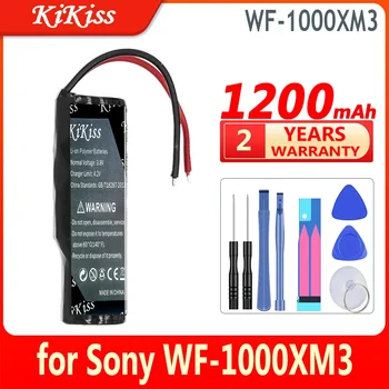 Батерия KiKiss WF1000XM3 (14430 2 линии) 1200 ма батерия за Sony WF-1000XM3 кабел за зареждане Калъф с голям Капацитет Bateria