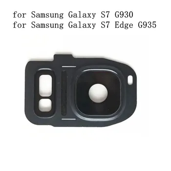 за Samsung Galaxy S7 G930 S7 Edge G935 Задната камера със Стъклен капак на обектива с притежателя на рамка за Подмяна на резервни части за ремонт на