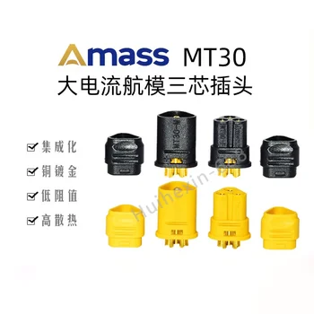 1 5 par amass mt30 2mm conector de 3 pinos/conector do motor/plug conjunto para rc lipo bateria 