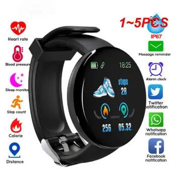 1 ~ 5ШТ Цифрови Led Електронни Смарт-Ръчни Часовници Smart Sport Watch, съвместими с Bluetooth, монитор на сърдечната честота, Фитнес-Тракер на Кръвното Налягане