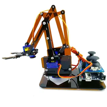 1 бр. Акрилен механична ръка робот-манипулатор 4 DOF в разглобено с формата на нокът