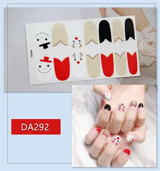 1 лист Модерни стикери за нокти Дизайн декорации за нокти, Аксесоари Блестящи Коледни стикери в розова точка за нокти