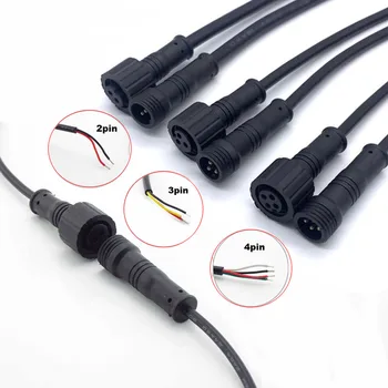 1 Чифт 2-контактни 3-контактни 4-пинови кабели IP65 led ленти от мъжа към жената Конектор за свързване на led 15 мм 20 см Водоустойчив
