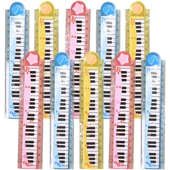 10 Бр 30-см състав за пиано за ежедневна употреба от деца, пряка сгъваема преносим пластмасов мультяшная играчка