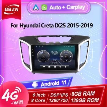 10-инчов Авто Радио Android 11 за Hyundai Creta IX25 2015-2019 Мултимедиен Плейър Navigaion GPS 2 din 4G DVD Главното устройство