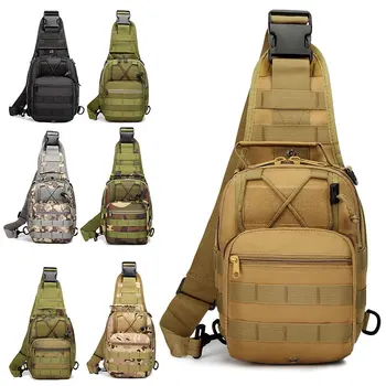 10 Цветни пътни тактически чанти през рамо, Военен походный раница, Спортен Molle, армейски, къмпинг, лов, Риболов, мъжки отличителни чанти-слинги