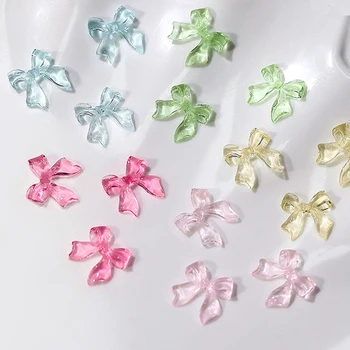 100шт 3D желейных ленти, панделки, Чар, за дизайн на ноктите, Цвят на Карамел, Прозрачни Цветни Летни декорации за нокти, Корейски, за да проверите за дизайн нокти DIY