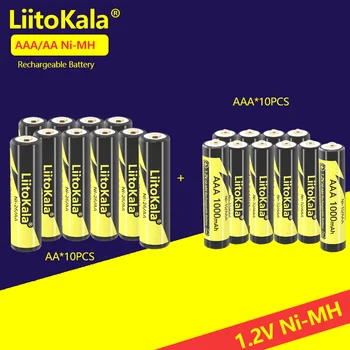 10шт LiitoKala AAA 1000mAh/AA 2600mAh 1.2 V Ni-MH Акумулаторна Батерия за Температура на Пистолета с Дистанционно Управление Мишка играчка с предавателна