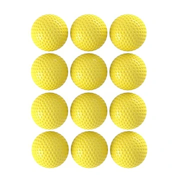 12 бр. тренировъчни пяна дъски топки за голф, устойчиви на вмятинам, ограничен полет, реалистични характеристики, идеален за използване на закрито и в задния двор