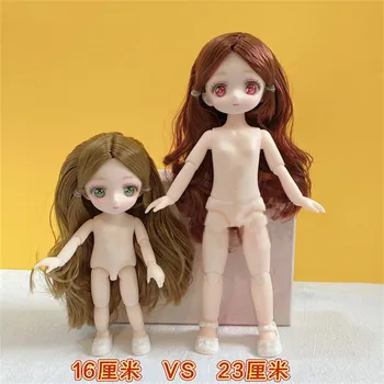 16 см/23 см Аниме Кукла 1/8 Bjd Baby Doll Облечи Сладки Малки Сладки Детски Играчки за момичета