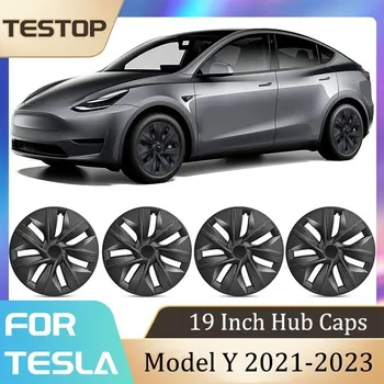 19-Цолови Огради Главината За Автомобилни Тасове Tesla Model Y Външни Спортни Аксесоари От ABS-Сплав Модифицирани Детайли За Tesla Model Y