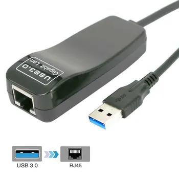 1бр USB 3.0, rj-45-10/100/1000 Gigabit Ethernet Мрежов Адаптер, Lan Мрежова Карта, За да Щепсела и да Играе USB Ethernet PC, Лаптоп
