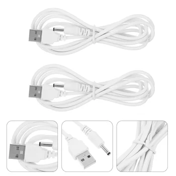 2 елемента Взаимозаменяеми кабел за захранващия кабел dc USB кабел Преносим кабел за зареждане на постоянен ток (35 X 135 mm)