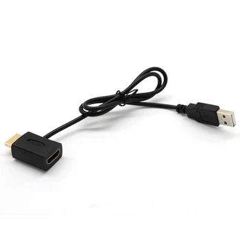 2 Штекерный конектор + удължителен кабел адаптер за зарядно устройство USB 2.0