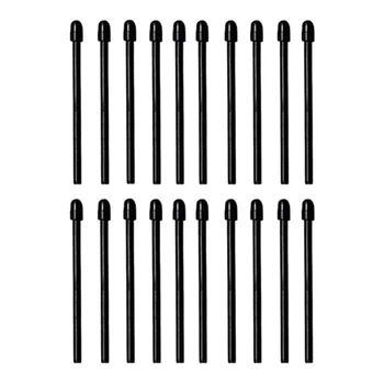 (20 пакети) Накрайници за маркери химикалки / уши за прекрасните 2 Сменяеми стилус Меки накрайници / накрайници в черен цвят