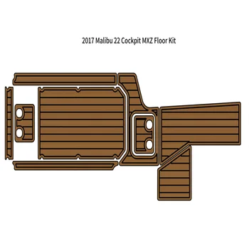 2017 Malibu 22 MXZ Комплект за пода на пилотската кабина, Подложка за пода от пяна EVA, Подложка за пода от имитация на Тиково дърво