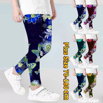 2023 Нов дизайн панталон с принтом Удобни спортни панталони Модни панталони Пролет и есен Всекидневни спортни панталони за малки момичета Гамаши