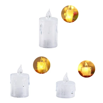 24 Опаковки Беспламенных свещи Кръгла форма Чай лампа LED Електронни лампи P15F
