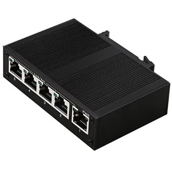 2X 5-портов мрежови суич 100 Mbps Ethernet промишлен клас, Unmanaged индустриална мрежа сплитер рельсового тип