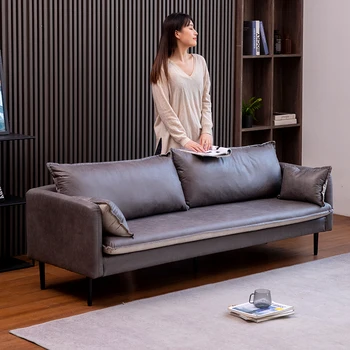 3-местен диван от обивочной тъкан В ретро скандинавски стил, ергономичен диван за рецепционист, Дизайнерски салон мебели за хола TY100YH