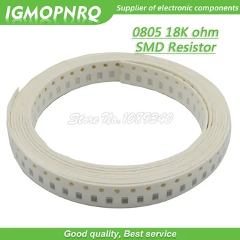 300шт 0805 SMD Резистор 18k Ω Чип-Резистор 1/8 W 18K Ти 0805-18K