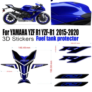 3D Стикери За YAMAHA YZF R1 YZF-R1 Етикети Със Стикер На Резервоар Pad Protector Защита на Мотоциклет 2015 - 2020Emblem TankPad
