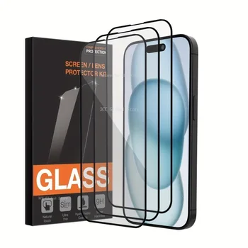 3шт HD Закалено Стъкло За iPhone 15 14 13 12 11 Pro Max MINI Защитно Фолио За Екран За iPhone 15 14 Плюс 6 7 8Plus XR XS Max Glass