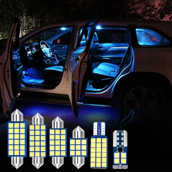 4шт 12v Бяла Чист Лампа LED Комплект за Кола Осветление на Салона За Jeep Wrangler JK 2017 2018 2019 Куполни Лампа За Четене Лампа на Багажника