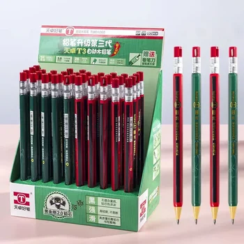 4шт не заточенных механични моливи 2B 2,0 мм за пресоване на моливи с точилками Взаимозаменяеми прът Канцеларски материали Kawaii