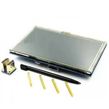 5-канален монитор A +/B +/2B с LCD сензорен екран, 800x480 HDMI е съвместим с Raspberry Pi