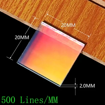 500 линии/ mm Дифракционная решетка с ортогонални пропусканием, машина за висока точност 2D спектроскопический холографски оптичен инструмент 20x20 мм