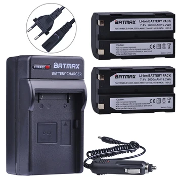 Batmax 2 елемента 2600 mah GPS Батерия + Зарядно устройство за Trimble 54344,29518,46607,52030,38403, R8, 5700, 5800, R6, ах италиански хляб! r7, R8, R8 ГНСС GPS Приемник