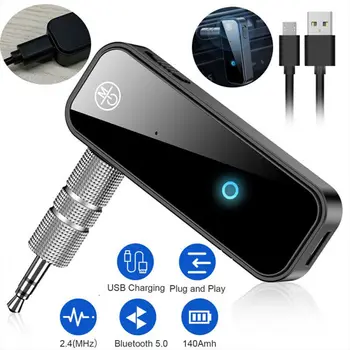 Bluetooth 5,0 Приемник Предавател 2 в 1 C28 Безжичен Адаптер 3,5 мм Жак За Автомобилни Музикални Аудиоприемника Aux Слушалки Хендсфри