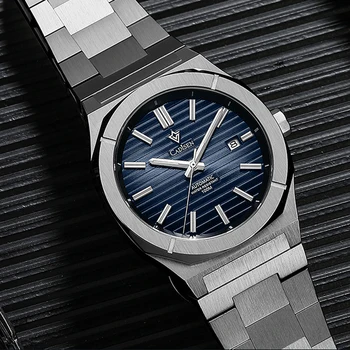 CADISEN Немски дизайн на Механични Ръчни часовници за мъже с Луксозни Автоматични Мъжки часовник 10 Бара Водоустойчивост на часовника от неръждаема стомана
