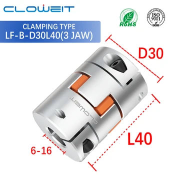 Cloweit CF-03/BW D30L40 Series1PCS Гъвкава Съединителна Съединител за слива затягане D30 L40 Размер на вала с ЦПУ Кулачковая Съединител за вала 8/10/12/14/16 мм