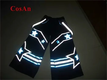 CosAn Ghost Dance Светлоотразителни Панталони Флуоресцентни Панталони Улични Панталони в стил Хип-хоп Нощен Cosplay Костюмированная Парти