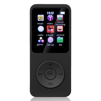 E65A Преносим музикален плеър за студенти, Bluetooth-съвместими Диктофон 4.0 MP3 MP4 за запис на глас