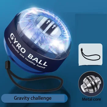 Gyro Топка LED Самозапускающийся Powerball Сила Симулатор За Китката си С Топка За Тренировка на Мускулите на Ръцете, поставянето На Фитнес, Сервоусилвател на