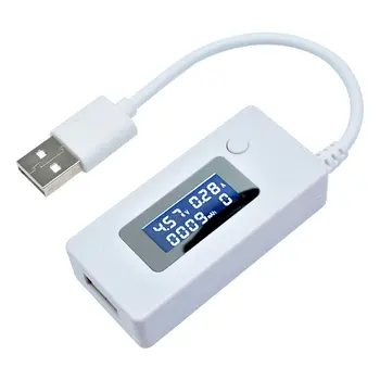 LCD Дисплей Micro USB Зарядно Устройство за Батерията Напрежение, Тестер за Ток Метър Детектор + Товарните Резистор 2A/1A Волтметър с Превключвател Амперметър