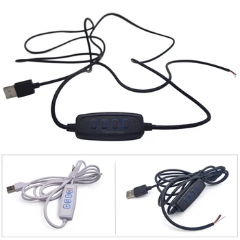 Led Димер 5V 2A С USB Порт, Затемняющий Линия на Хранене, Съответстващ на Цвета на Удлинительный Кабел С Ключ за Включване-ИЗКЛЮЧВАНЕ, Адаптор За Led Лампи