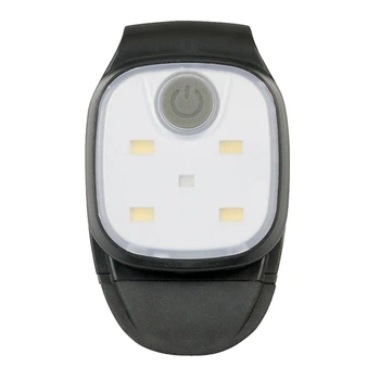 Led фенерче с щипка 4 режима на осветление Акумулаторна батерия USB Битумен лампа Предупреждение за сигурност на Ходова фенер за нощни разходки