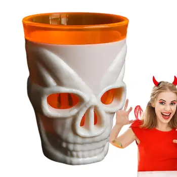 Light Up Wine Cup LED Skull Halloween Party Cups Многофункционална Стръмни Чаши За Парти На Хелоуин За Дома Кафенета, Барове И Други места