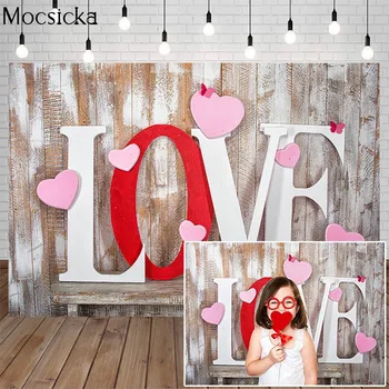 Mocsicka, Дървена стена, Фон за снимки, Сърцето си за Любовта, Декоративен Подпори, Портрет на дете и възрастен, Романтичен Фон