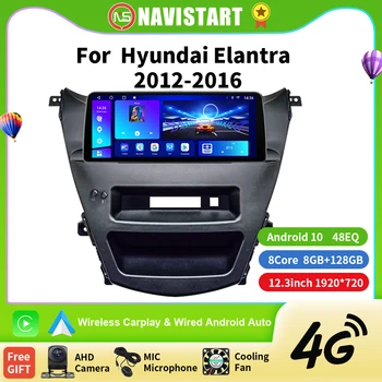 NAVISTART За Hyundai Elantra Avante 2012-2016 Мултимедиен Плейър GPS Навигация Carplay Android Автоматично Главното Устройство Без DVD Плеър