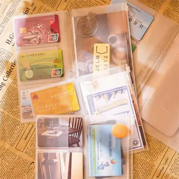 PVC Чанта с Цип за Пътници Мидори Notebook Journal Planner Аксесоар на Притежателя на Картата Стандарт за Съхранение на/Джоб/Паспорт